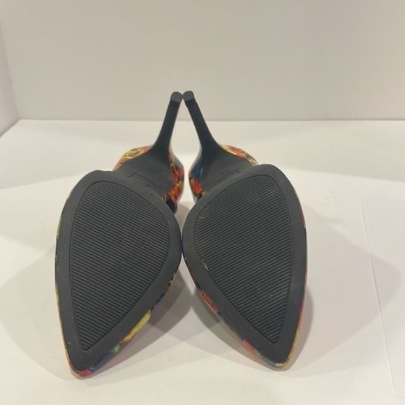 Brash Floral Multicolor Pattern D'orsay Pumps Size 7 - Picture 7 of 7